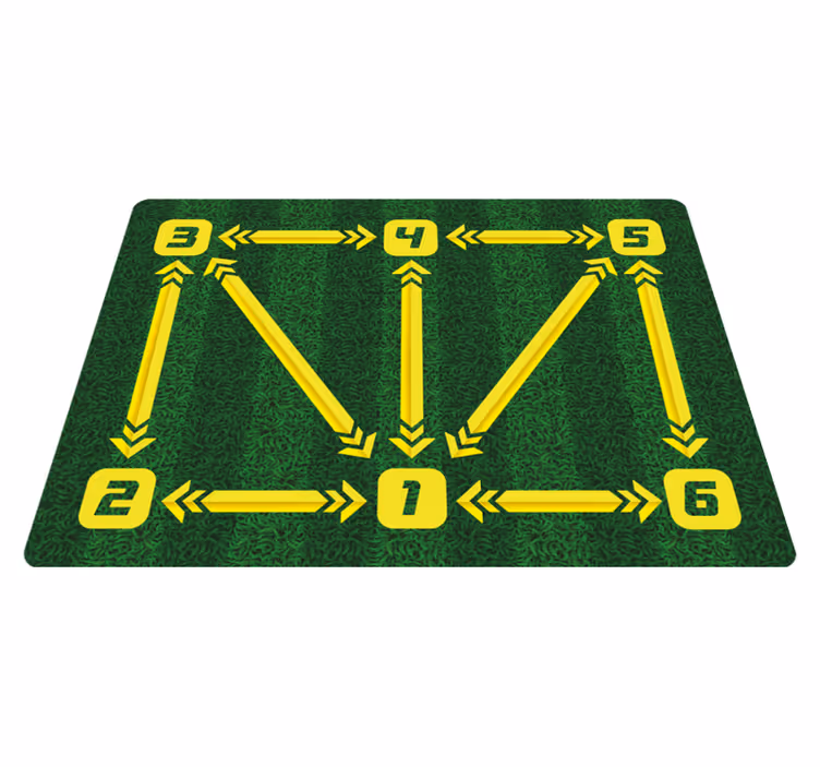 Vinyl Teppich rechteckig Fußball training - TenStickers
