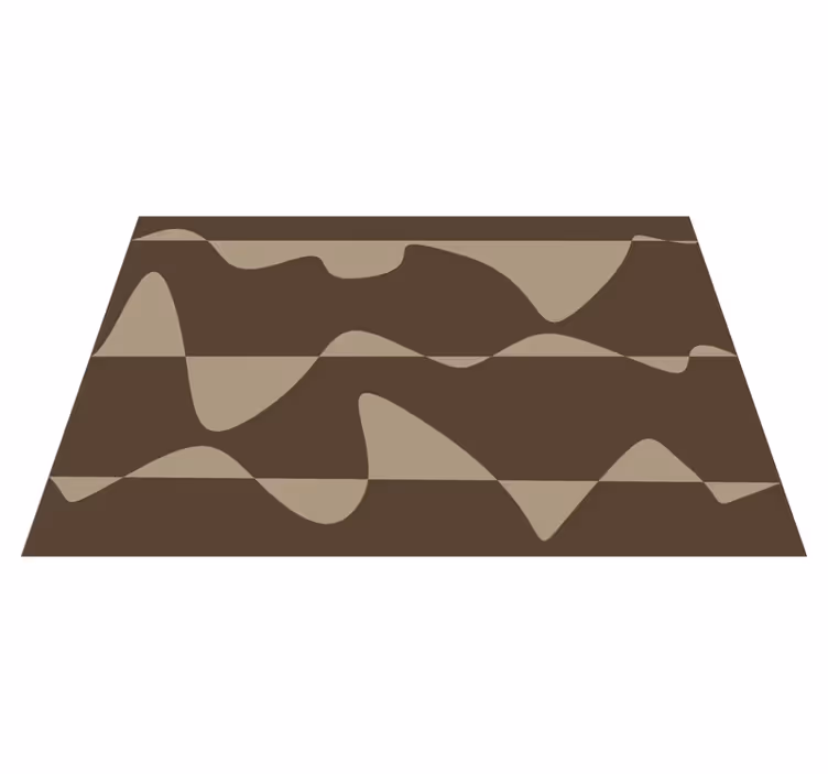 Vinyl Teppich Küche abstraktes braun und beige - TenStickers
