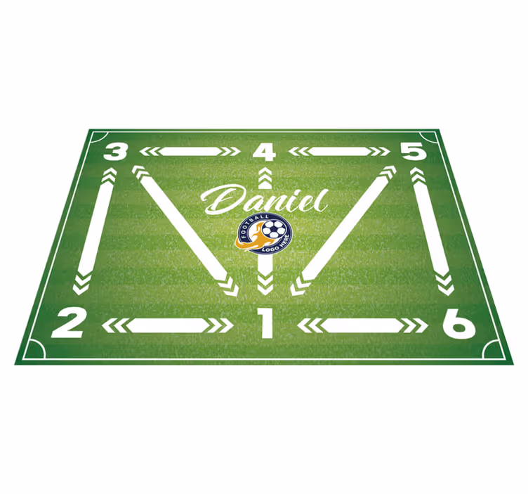 Vinylteppich rechteckig Fußball Training - TenStickers