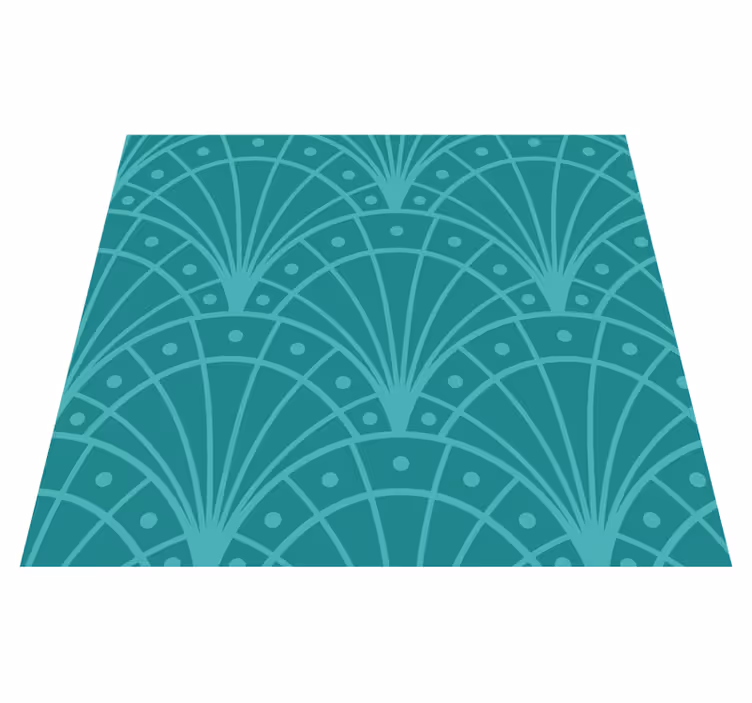 Vinylteppich türkis Art Deco Stil - TenStickers