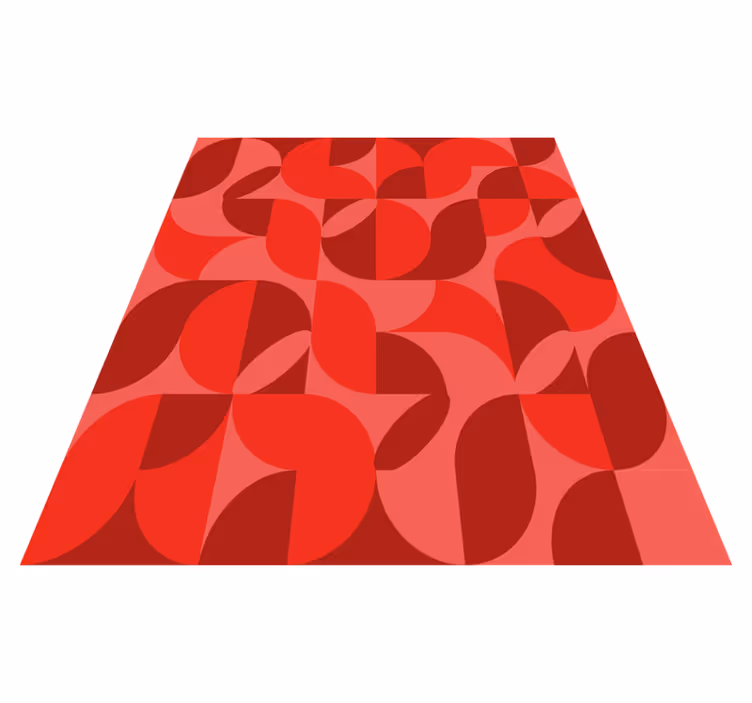 Vinylteppich Wohnzimmer roter Retro Stil - TenStickers