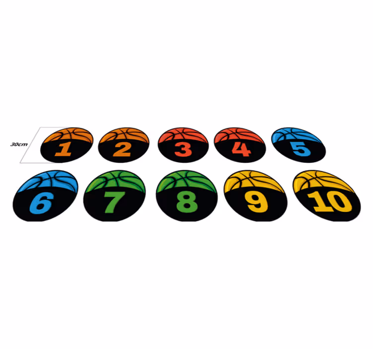 Vinyl Teppich Jugendliche Basketball Training - TenStickers