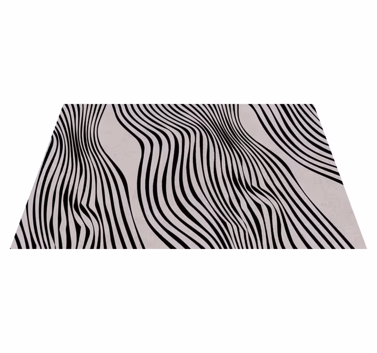 Vinyl Teppich Esszimmer abstrakte Zebrastreifen - TenStickers