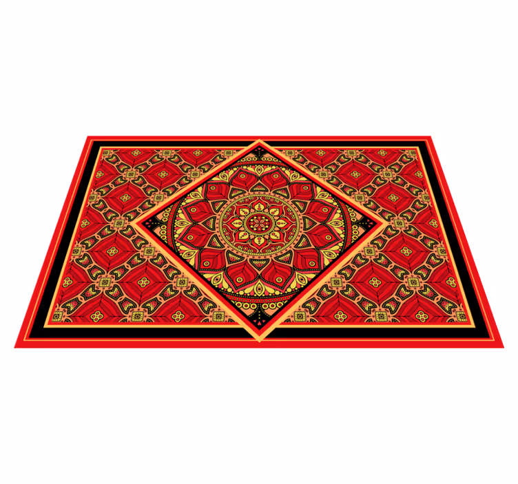 Vinyl Teppich rot dekoratives klassisches Design - TenStickers