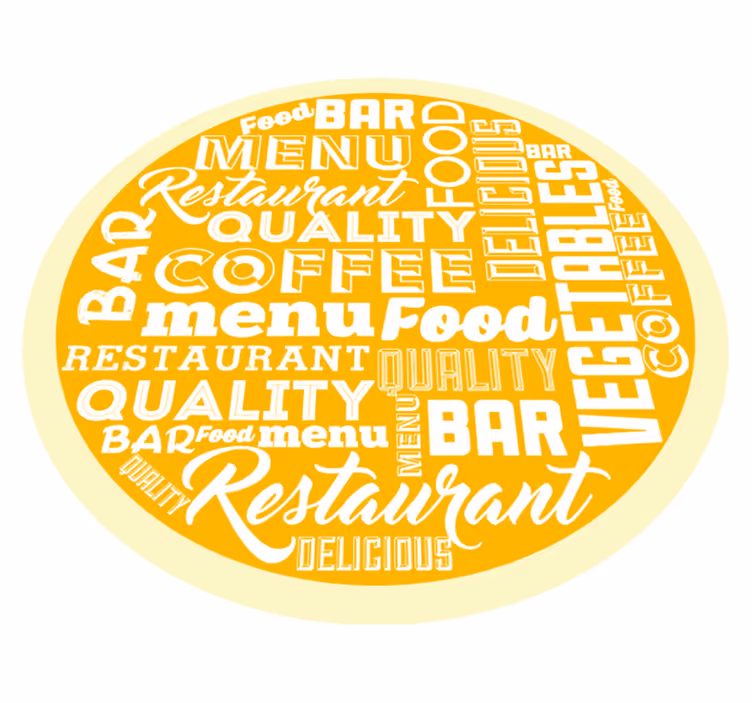 Vinyl Teppich Text menü in restaurantqualität - TenStickers