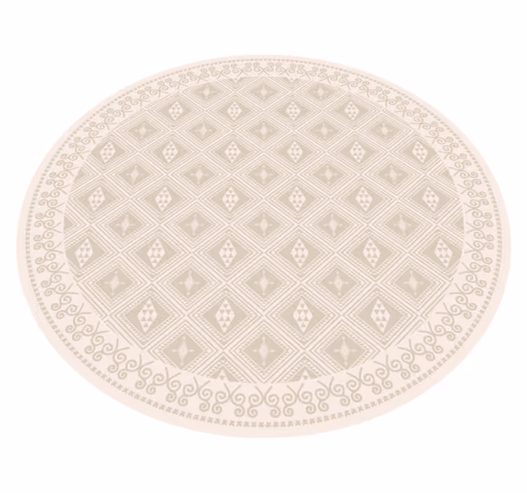 Vinyl Teppich beige antike Muster - TenStickers