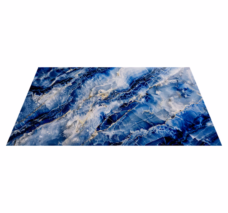 Vinyl Teppich Marmor dunkelblaues Design - TenStickers