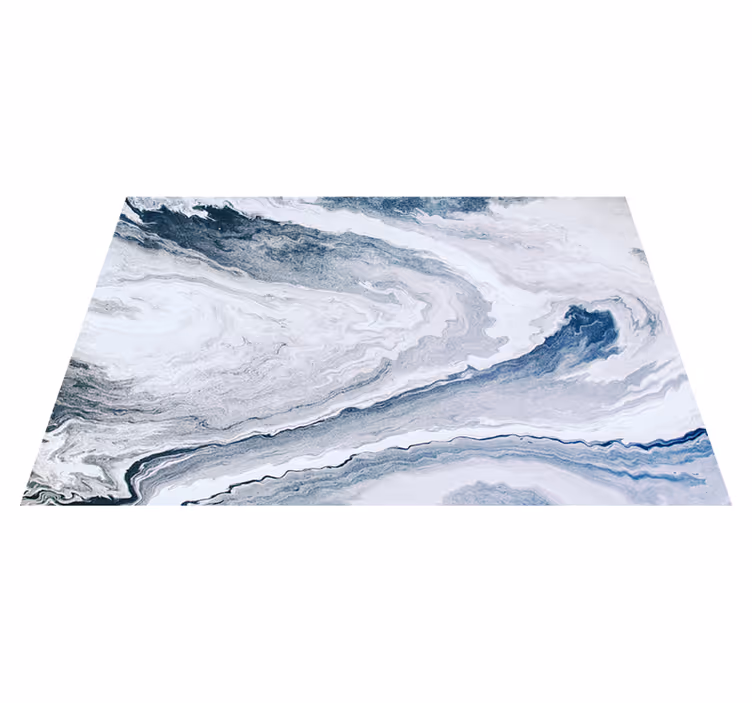 Vinyl Teppich Marmor minimalistisches blau-graues Design - TenStickers