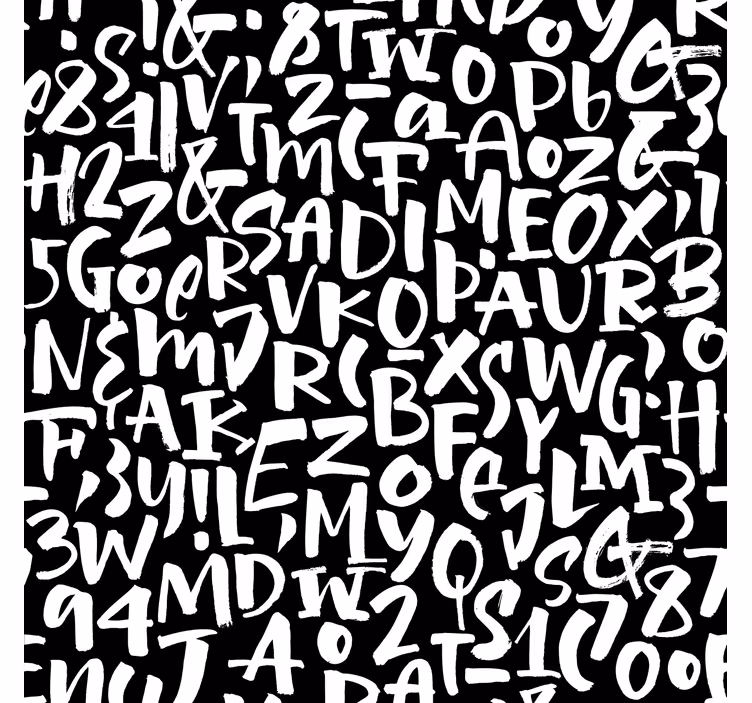 Tapete Schriftzug weiße Buchstaben - TenStickers