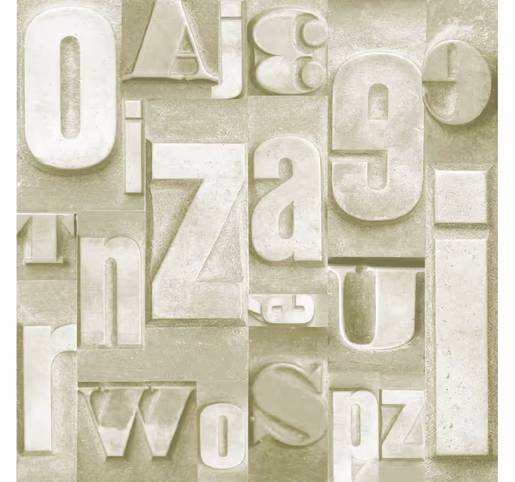 Tapete Schriftzug 3d-industriestil - TenStickers