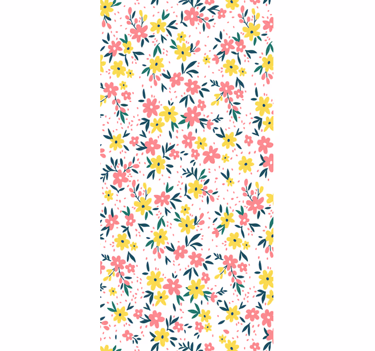Blumentapete buntes stilvolles muster - TenStickers
