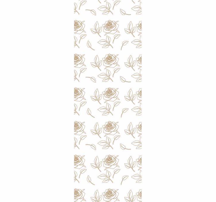 Blumentapete mit eleganten rosenmustern - TenStickers