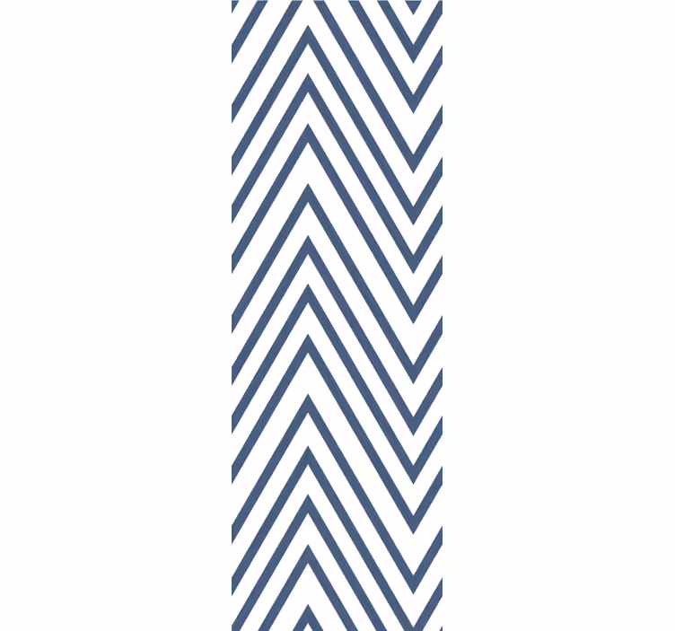 Gestreifte Tapete zickzack-muster blau - TenStickers