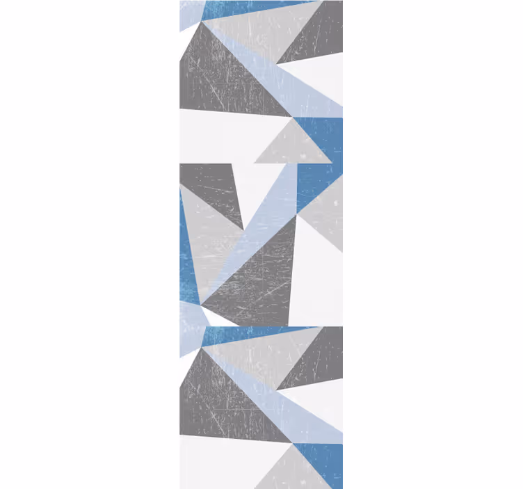 Tapete Dreiecke modernes grau-blaues muster - TenStickers