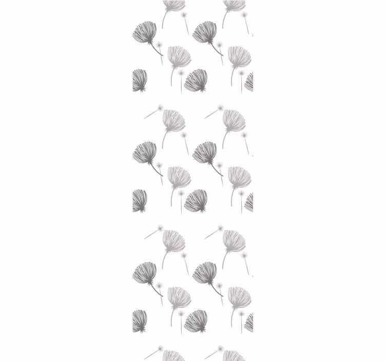 Blumentapete mit zartem weißen motiv - TenStickers