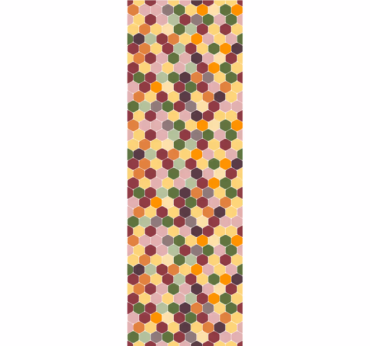 Tapete Fliesenoptik kleine bunte sechsecke - TenStickers