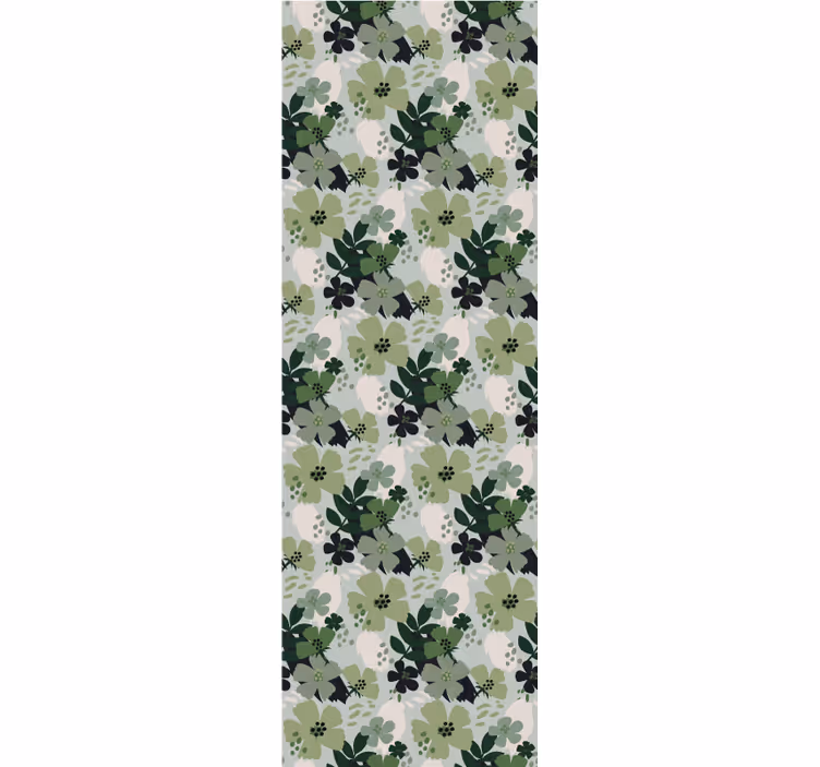 Blumentapete üppiges grünes motiv - TenStickers