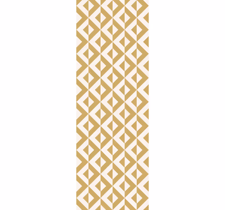 Tapete geometrisch goldenes und weißes dreiecksmotiv - TenStickers