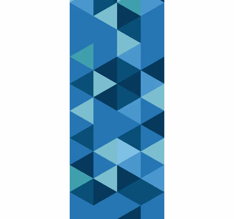 Tapete geometrisch blaue kleine figuren - TenStickers