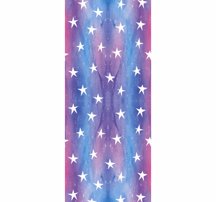 Tapete sternenhimmel lila und blaue streifen - TenStickers