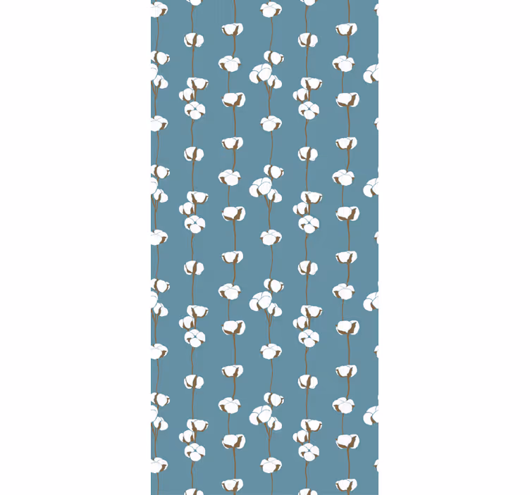 Blumentapete zierliches weißes muster - TenStickers
