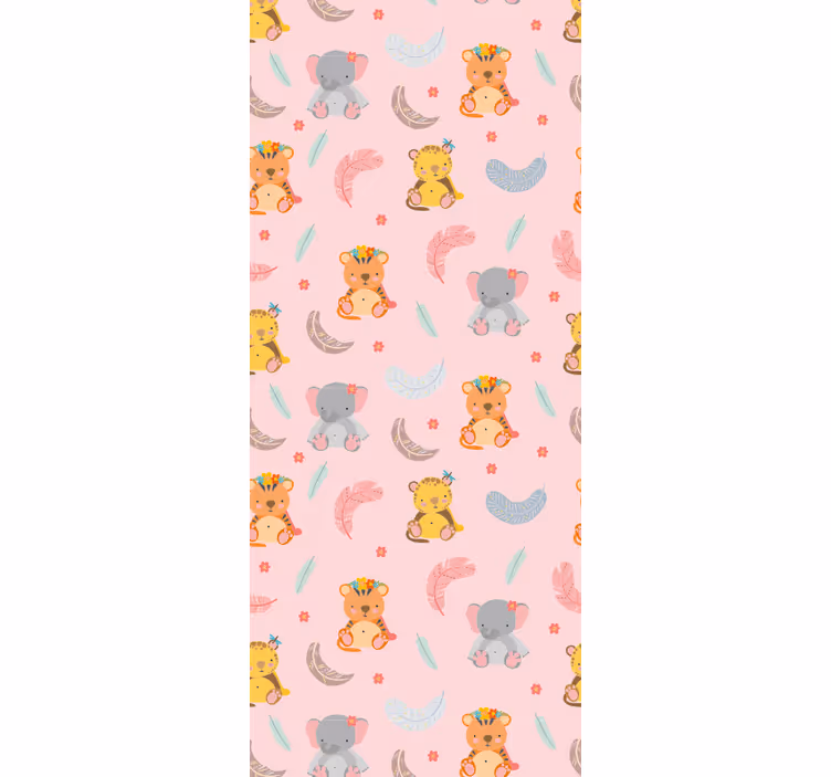 Babyzimmer Tapete baby-dschungeltiere - TenStickers