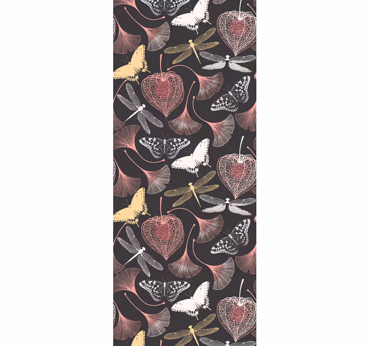 Tapete Blätter dunkle botanische eleganz - TenStickers