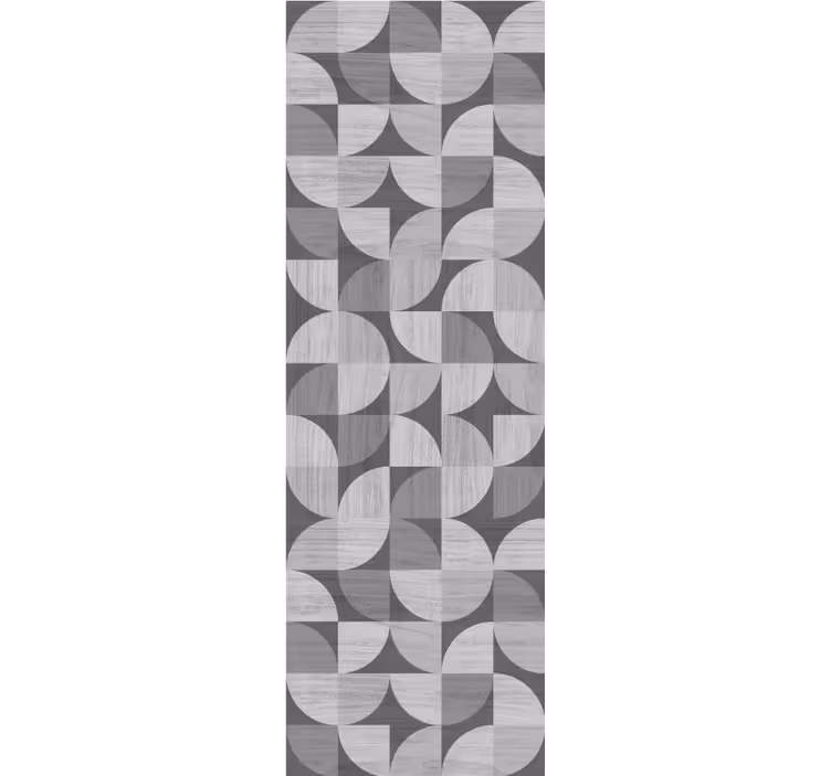 Tapete geometrisch graue abstrakte geschwungene formen - TenStickers