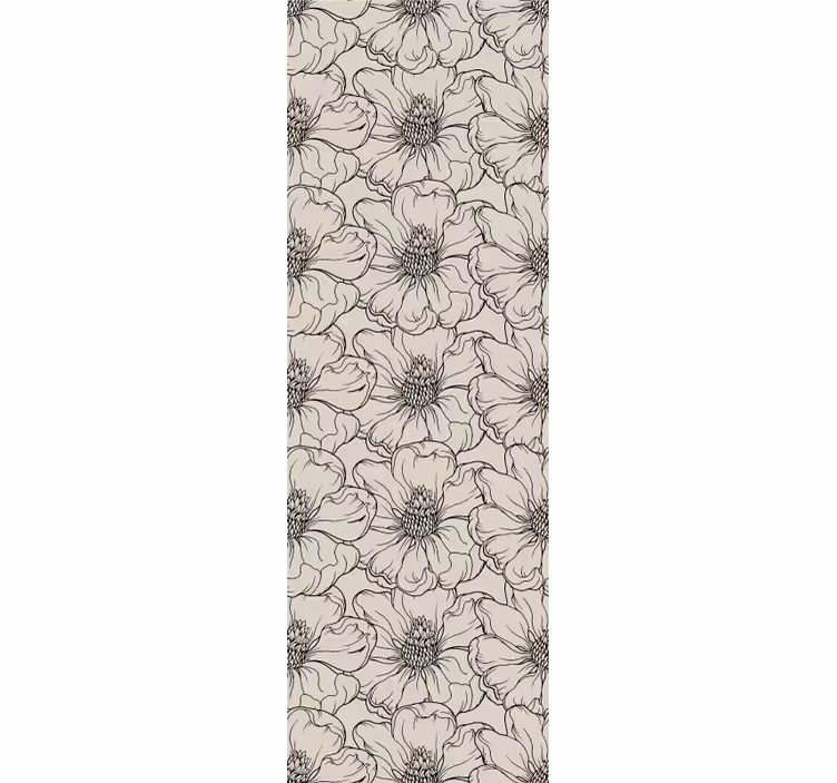 Wohnzimmer Tapete elegantes blumenmuster - TenStickers