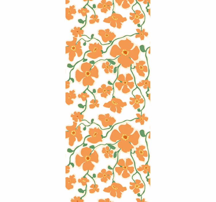 Blumentapete mit blühendem blumendesign - TenStickers