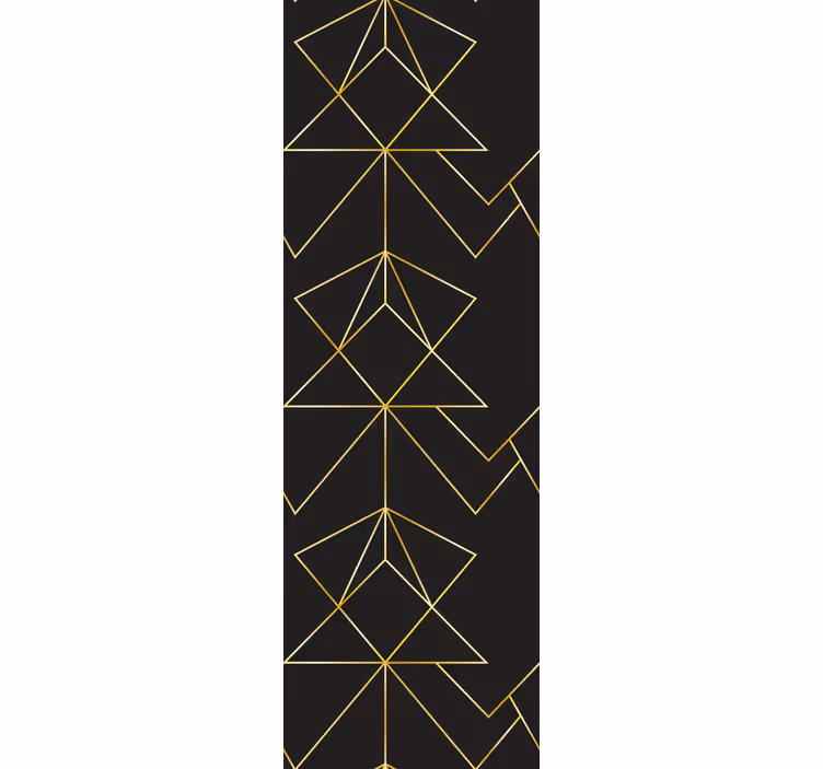 Tapete geometrisch goldene blattformen - TenStickers