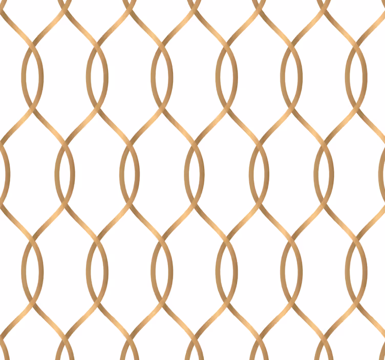 Wohnzimmer Tapete goldenes gitter - TenStickers