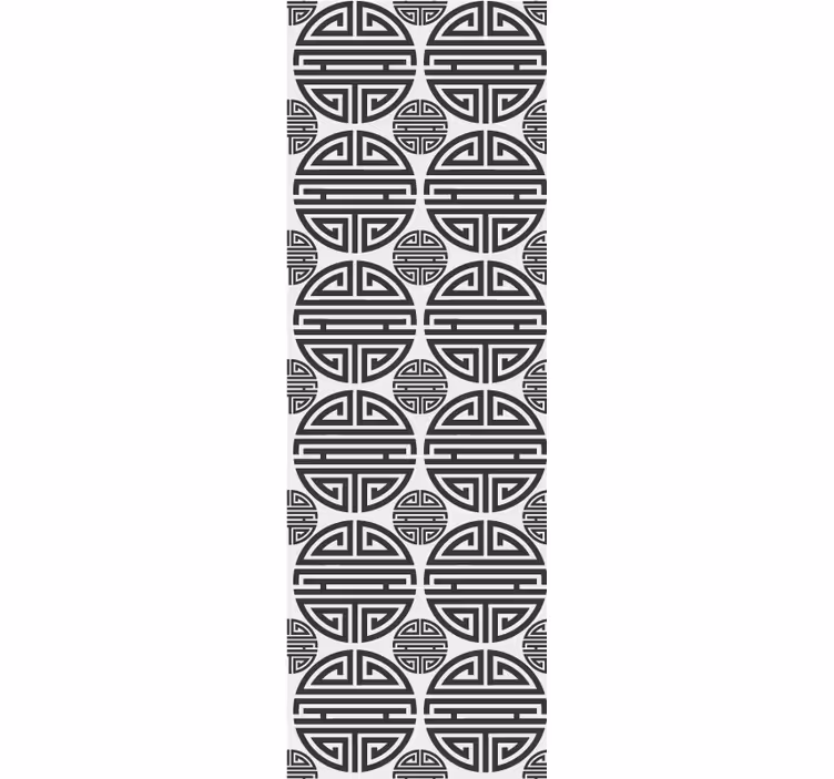Tapete tupfen tribal muster in schwarz und weiß - TenStickers
