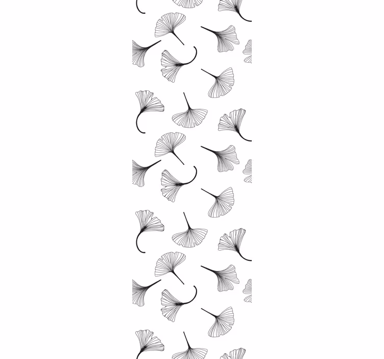 Tapete Florale Ornamente ginkgoblatt-motiv - TenStickers