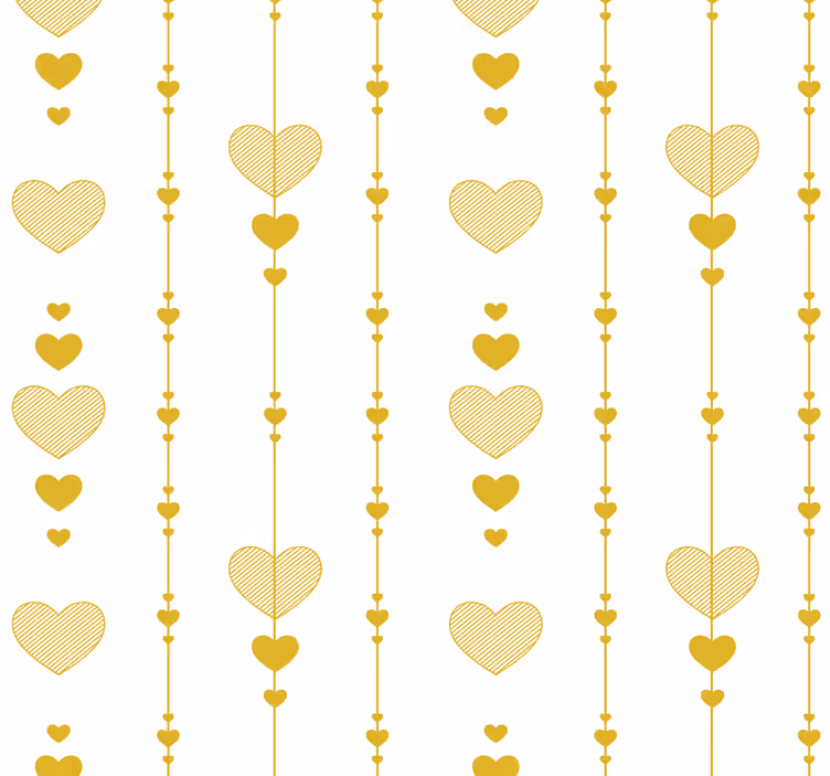 Tapete Hochzeit herz gelbe saiten - TenStickers