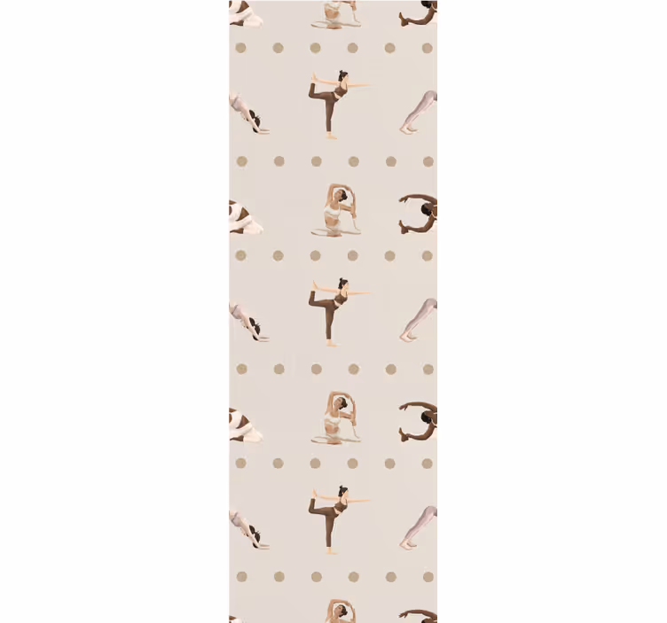 Tapete Kunst yoga-posen figuren - TenStickers