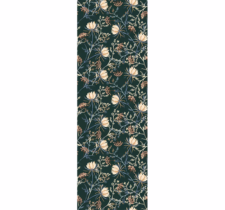 Blumentapete botanischer blumendruck - TenStickers