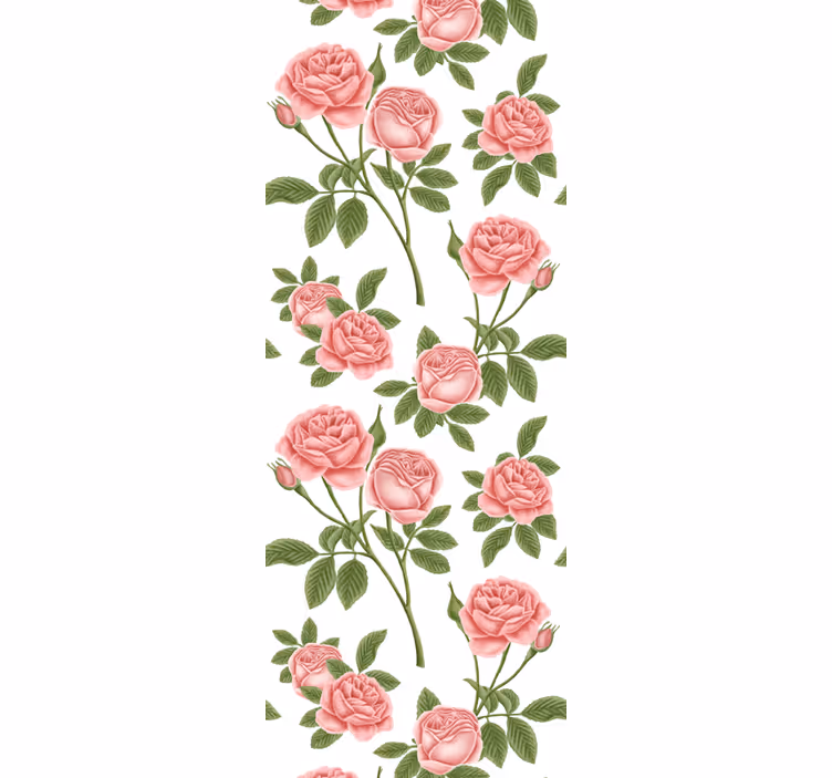 Blumentapete rosa rose blumen - TenStickers