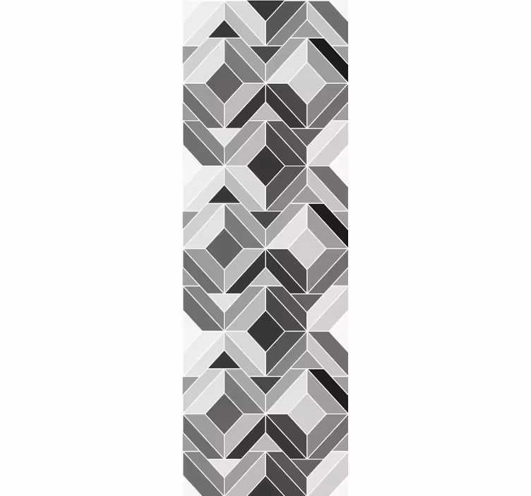 Geometrische Tapete kubische graue formen - TenStickers