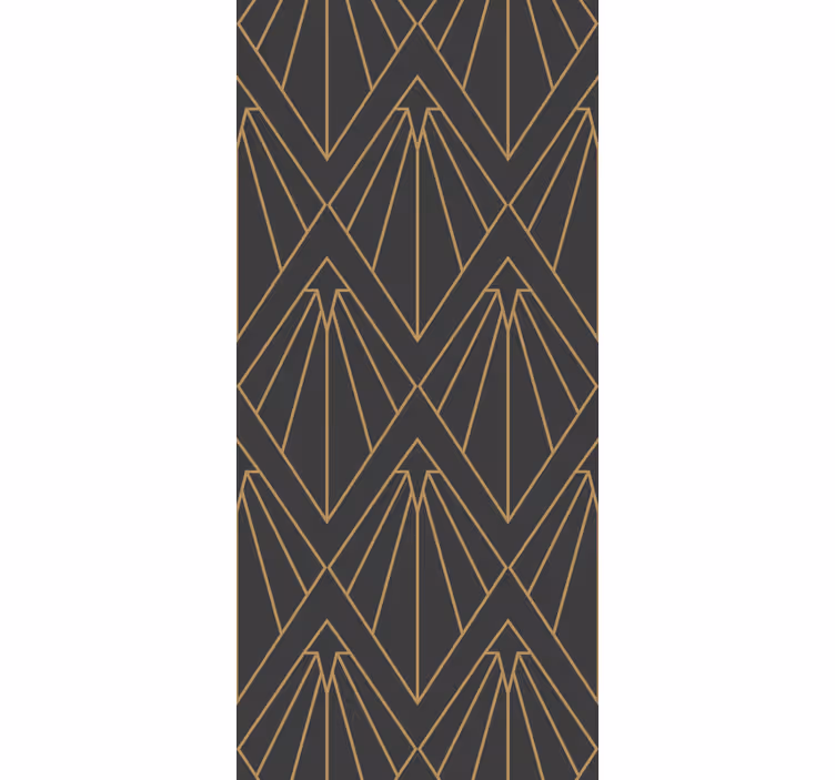 Tapete geometrisch deko-goldfächer - TenStickers
