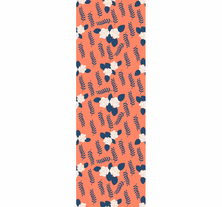 Tapete Florale Ornamente rotes farn-arrangement - TenStickers