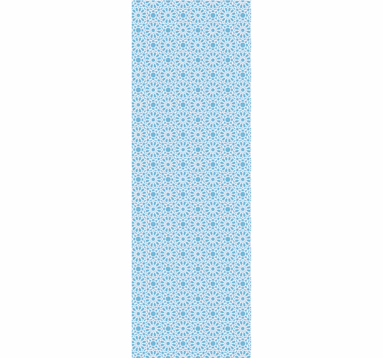 Tapete Fliesenoptik blaue geometrische formen - TenStickers