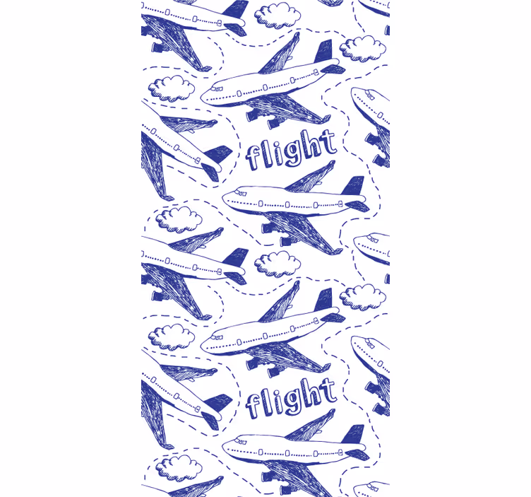 Tapete Stadt und Land flugzeug-flugszene - TenStickers