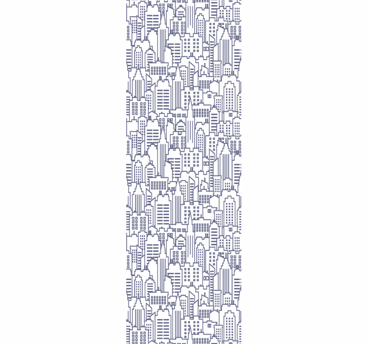 Tapete Stadt und Land silhouetten der städtischen skyline - TenStickers