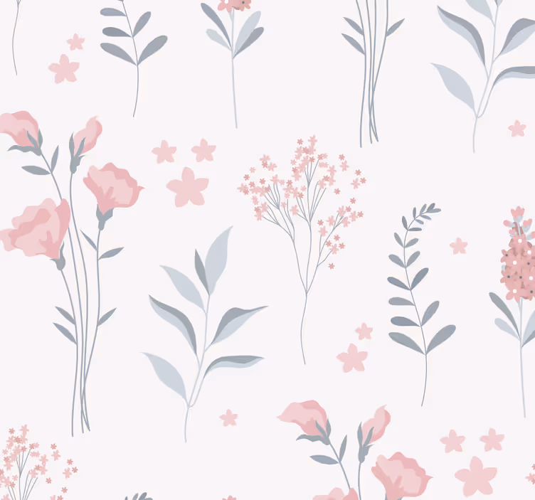 Blumentapete blumengartenstil - TenStickers