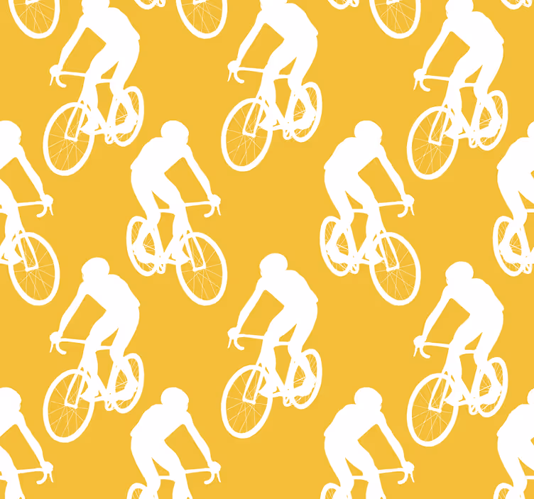 Tapete gelb radfahrer - TenStickers