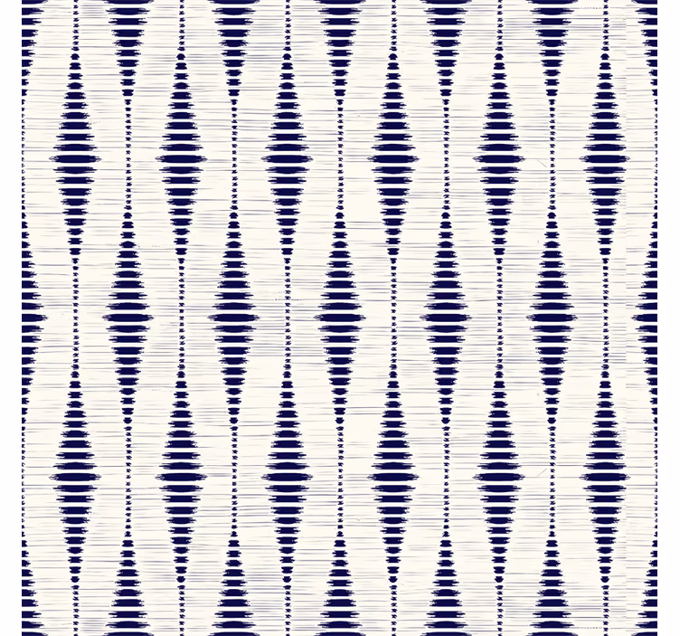 Geometrische Tapete marineblauer rabaul-ikat - TenStickers