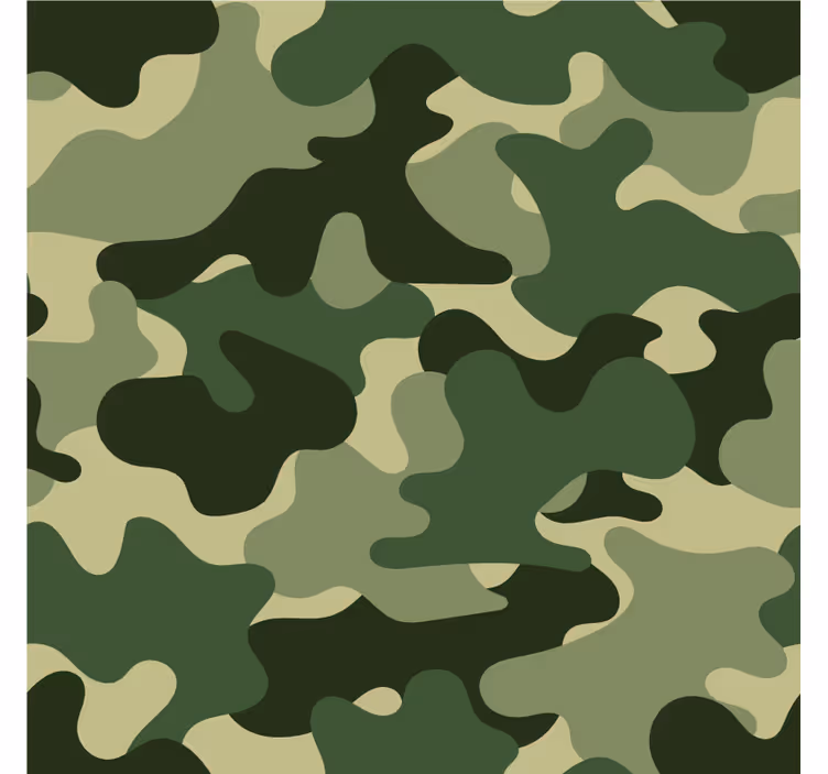 Fototapete wald mit camouflage-muster druck - TenStickers