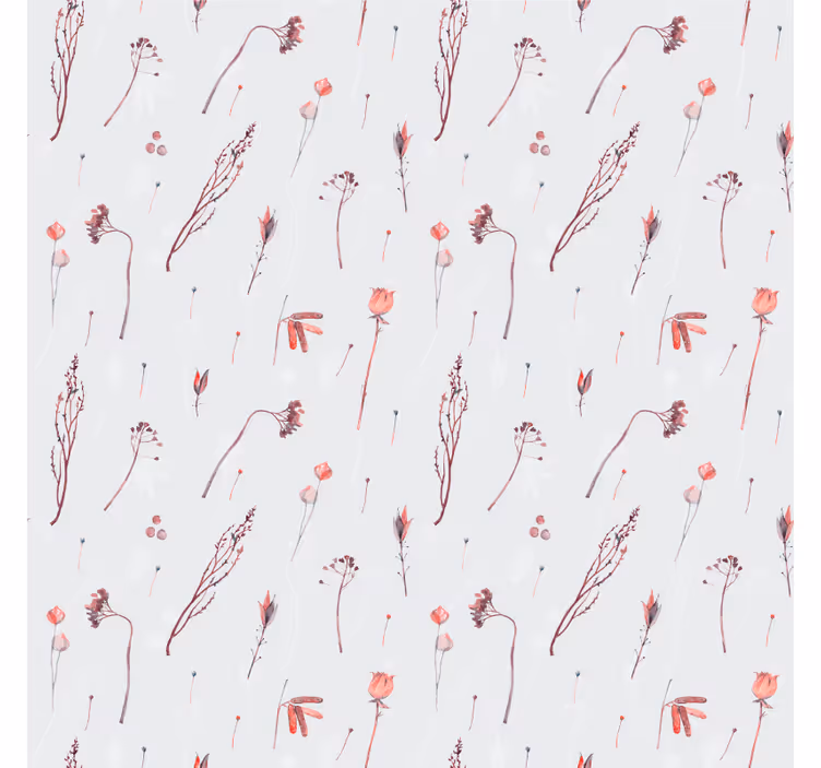 Fototapete wald zartes blumenmuster - TenStickers