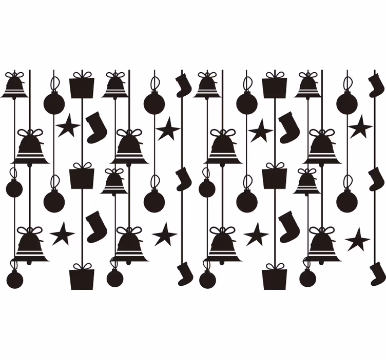 Tapete weihnachten und schwarze socken - TenStickers